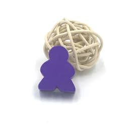10PCS with 1 Wood Dice Big Wooden Humanoid Big Meeples Chess Pieces For Meeple Carcassonne Board Game Accessories 1.9*2.4*1CM