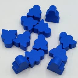 10PCS with 1 Wood Dice Big Wooden Humanoid Big Meeples Chess Pieces For Meeple Carcassonne Board Game Accessories 1.9*2.4*1CM