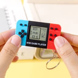Handheld electronic game console handheld toy classic nostalgic Tetris game keychain small pendant