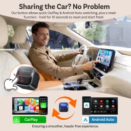Ottocast Mini Core Wireless CarPlay Adapter Android Auto Adapter Wired to Wireless Dongle Fast Auto Reconnect Plug and Play NEW