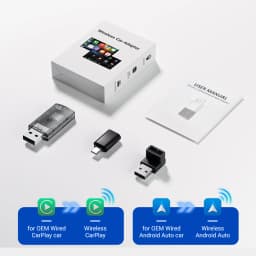 Ottocast Mini Core Wireless CarPlay Adapter Android Auto Adapter Wired to Wireless Dongle Fast Auto Reconnect Plug and Play NEW