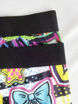 Random 5 Pieces of Men's Underwear Graffiti Personality Fashion Men's Boxers Four Seasons Trend Underwear Combination