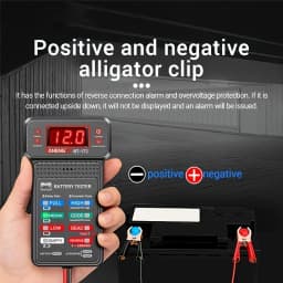 Smart Car Battery Tester, Suitable for Home Self-Checking/Repair Shops, One-Click Diagnosis of Life Span and Capacity, Quick Fault Identification, Intuitive Data Display, Compatible with Multiple Car Models, a Tester That Can Be Used in 10 Different Scenarios