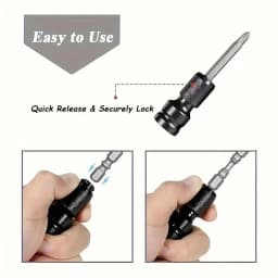 1/2 Square to 1/4 Hexagon Ratchet Sleeve Impact Wrench Sleeve Set Adapter Wrench Drive Converter Quick Release Tool
