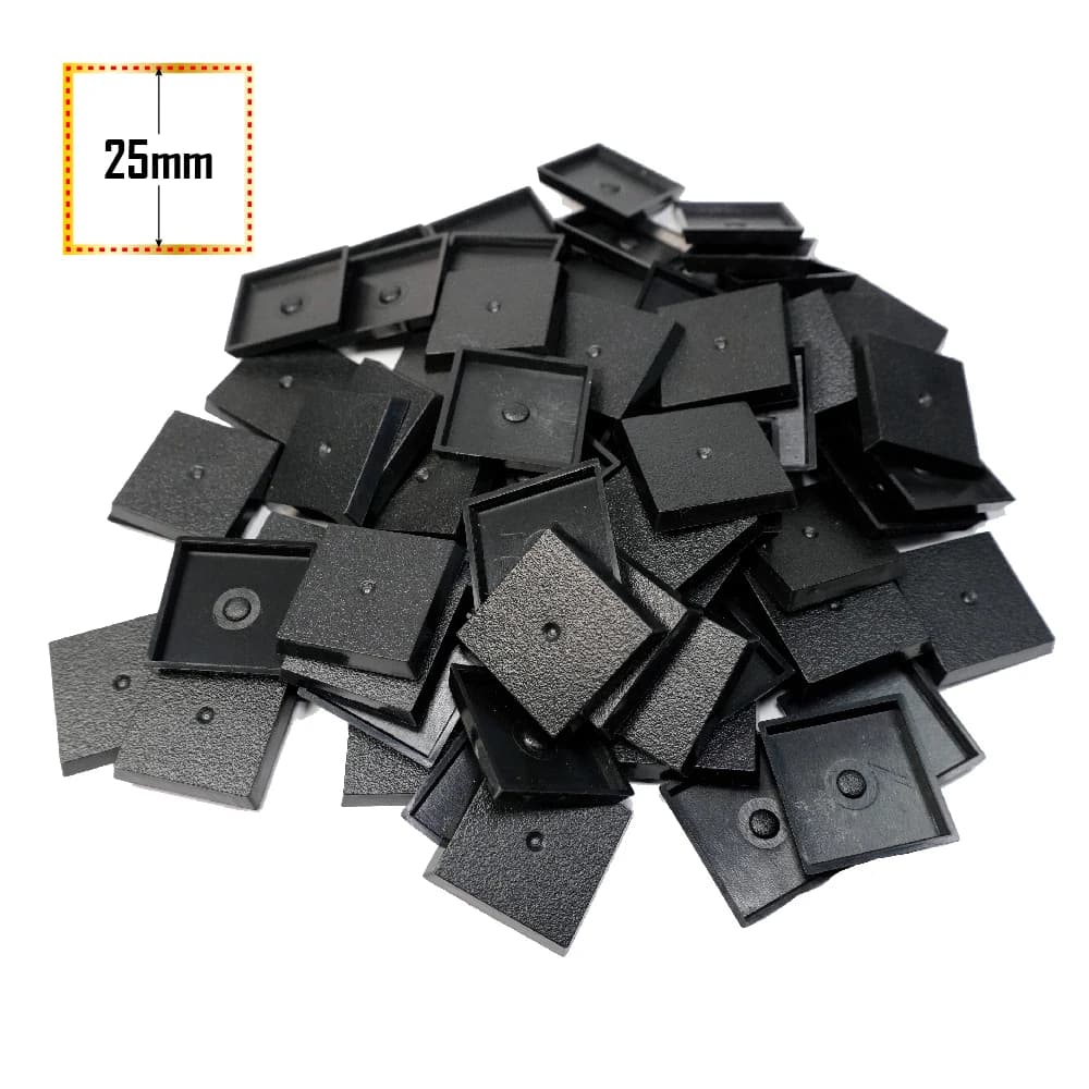 25mm Square Bases Miniatures Base and Wargame Model Bases for Warhamemr