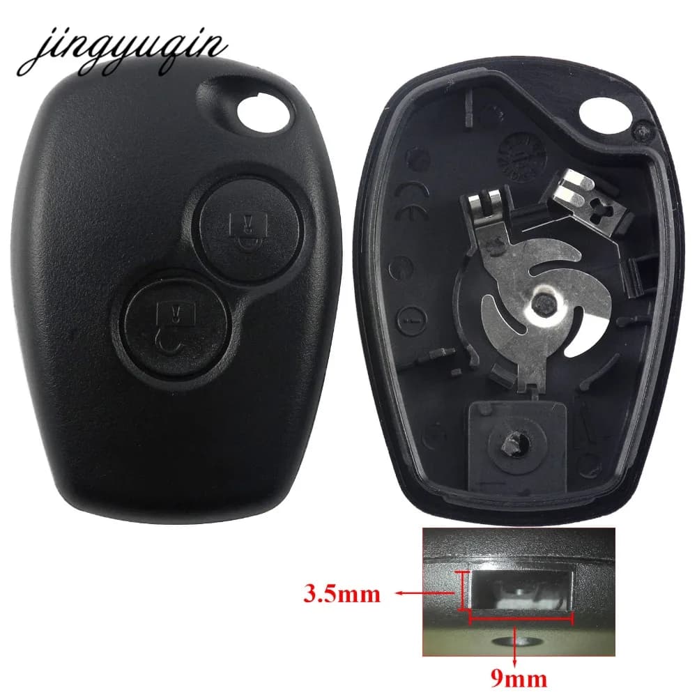jingyuqin 2 Buttons Car Key Shell For Renault Dacia Modus Clio 3 Twingo Kangoo 2 Remote Fob Case