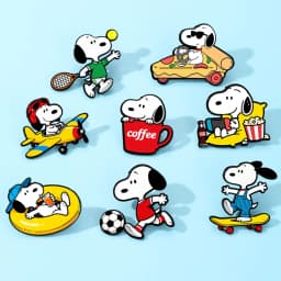 7Pcs Snoopy Enamel Pin Set Cartoon Charlie Brown Woodstock Brooch Lapel Pins for Backpack Clothes Badge Cute Fans Gift