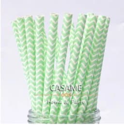 25pcs Metallic Gold heart star Foil Stripe Paper Straws Silver chevron Wedding Party Decor