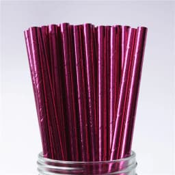 25pcs Metallic Gold heart star Foil Stripe Paper Straws Silver chevron Wedding Party Decor