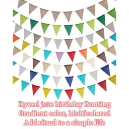 12 Flags/13 Flags Pennant flags Hessian Wedding Party Decor Bunting Vintage Photo Prop Banners Home Baby Shower Carnival Garland