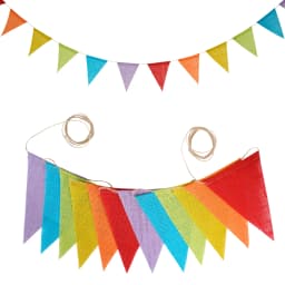 12 Flags/13 Flags Pennant flags Hessian Wedding Party Decor Bunting Vintage Photo Prop Banners Home Baby Shower Carnival Garland