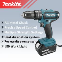 Makita 18V Battery 5.0Ah Li-Ion LXT Battery for Makita Power Tools Drill Saw Set Fast High Torque Air Cannon Car Tire Repair