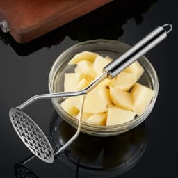 Stainless Steel Potato Masher Manual Fruit Vegetable Mud Press Food Crusher for Baby Complementary Food Kitchen Gadget