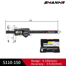 SHANHR Hardened Stainless Steel 0-150 mm Digital Caliper Messschieber Caliper Electronic Vernier Micrometro