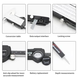 SHANHR Hardened Stainless Steel 0-150 mm Digital Caliper Messschieber Caliper Electronic Vernier Micrometro