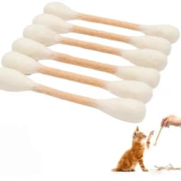 Creative Large Cotton Swab Shaped Catnip Toy 6-pack Giant Kitten Grinding Biting Stick Durable Teeth Cleaning And Grinding Rope