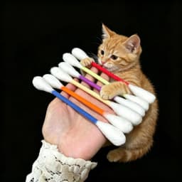 Creative Large Cotton Swab Shaped Catnip Toy 6-pack Giant Kitten Grinding Biting Stick Durable Teeth Cleaning And Grinding Rope