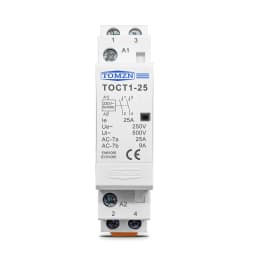 TOMZN TOCT1 2P 16A 20A 25A 220V/230V 50/60Hz Din Rail Household AC Modular Contactor 2NO or 1NO 1NC