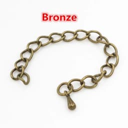 20pcs/lot 50mm/70mm 5*4mm Tone Extended Extension Tail Chain Necklace Tail Chain Connector Findings For Bracelet Base Tray