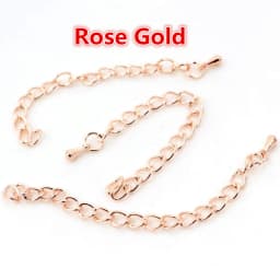 20pcs/lot 50mm/70mm 5*4mm Tone Extended Extension Tail Chain Necklace Tail Chain Connector Findings For Bracelet Base Tray