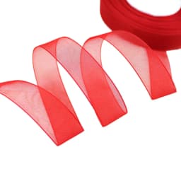 (50 Yards/Roll) Organza Ribbon Wholesale Gift Wrapping Decoration Christmas Silk Ribbons Lace Fabric 12/15/20/25/40/50mm