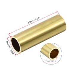 10Pcs Brass Round Tube 2-10mm OD 0.5mm/1mm Wall Thickness 30mm Length Seamless Pipe Tubing for DIY Crafts Macrame Wall Hanging