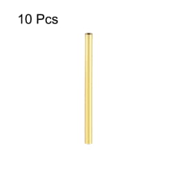 10Pcs Brass Round Tube 2-10mm OD 0.5mm/1mm Wall Thickness 30mm Length Seamless Pipe Tubing for DIY Crafts Macrame Wall Hanging