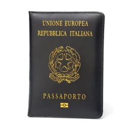 Top Quality Italy Passport Cover Women Travel Italian Passport Case Pu Leather Black Cover for Passport Travel Passport Holder