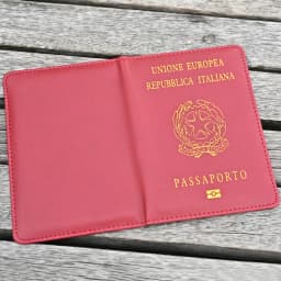 Top Quality Italy Passport Cover Women Travel Italian Passport Case Pu Leather Black Cover for Passport Travel Passport Holder