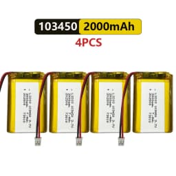103450 3.7V Li-Po Rechargeable Battery 2000mAh With JST PH 2.0mm Connector for GPS, Cameras & MP3 Gadgets