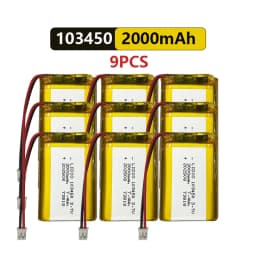 103450 3.7V Li-Po Rechargeable Battery 2000mAh With JST PH 2.0mm Connector for GPS, Cameras & MP3 Gadgets