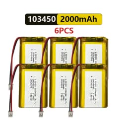 103450 3.7V Li-Po Rechargeable Battery 2000mAh With JST PH 2.0mm Connector for GPS, Cameras & MP3 Gadgets