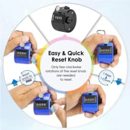 Handheld 4 Digital Tally Counter Mechanical Manual Palm Clicker Number Count Assorted Tally Counter Number Count