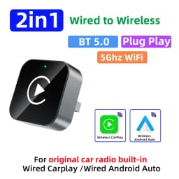2026 2IN1 Wireless CarPlay Android Auto USB/Type-C Adapter Dongle Smart Box Plug Play For VW Toyota Nissan Honda Ford Benz KIA