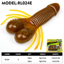 Sunlure 6 Unique Colors Shapes Sea Bass Trout Seawater Fishing Bait 10PC/Bag Ribbed Insect Shaped Design Biomimetic Soft Lures