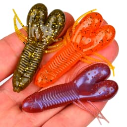 Sunlure 6 Unique Colors Shapes Sea Bass Trout Seawater Fishing Bait 10PC/Bag Ribbed Insect Shaped Design Biomimetic Soft Lures