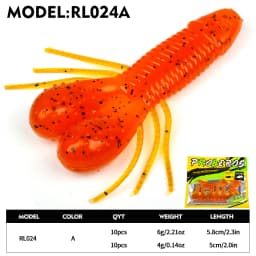 Sunlure 6 Unique Colors Shapes Sea Bass Trout Seawater Fishing Bait 10PC/Bag Ribbed Insect Shaped Design Biomimetic Soft Lures