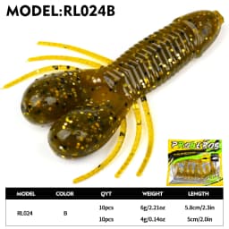 Sunlure 6 Unique Colors Shapes Sea Bass Trout Seawater Fishing Bait 10PC/Bag Ribbed Insect Shaped Design Biomimetic Soft Lures