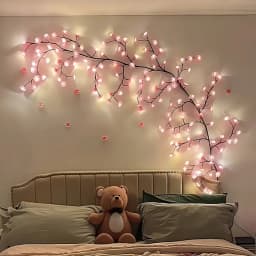 1PC 72/96/144LED Cherry Blossom Tree Lights USB Powered Dimmable LED Artificial Flower Branch Lamp for Bedroom Wedding Party