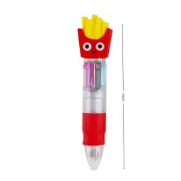 1-30Pcs Cute Cartoon Solid Color Four-Color Pen Mini Pocket Notebook Pen Creative Press Multi-Head Switch for Bullet Journals