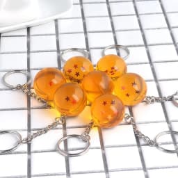 Bandai Dragon Ball Series Keychain Charms Accessories 1-7 Star Dragon Balls Cosplay Keyring Car Keyring Pendant Holder Toys Gift