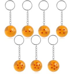 Bandai Dragon Ball Series Keychain Charms Accessories 1-7 Star Dragon Balls Cosplay Keyring Car Keyring Pendant Holder Toys Gift