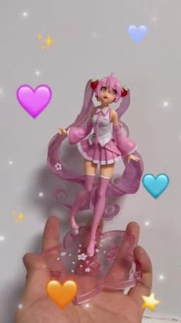 New Anime Hatsune Miku Action Figure Kawaii Collection Model Pink Sakura Kawaiii Doll Collectible Toys Cake Decor