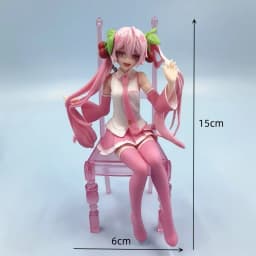 New Anime Hatsune Miku Action Figure Kawaii Collection Model Pink Sakura Kawaiii Doll Collectible Toys Cake Decor