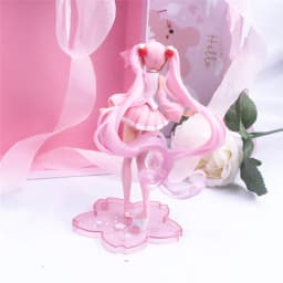 New Anime Hatsune Miku Action Figure Kawaii Collection Model Pink Sakura Kawaiii Doll Collectible Toys Cake Decor