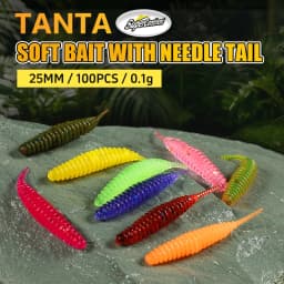 Supercontinent worm bait soft bait Tanta 25mm/100pcs fishing lures Pesca carp fishing bass lure Isca artificial