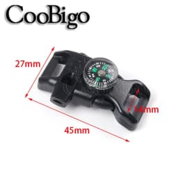 10pcs Paracord Bracelet Buckle Whistle Compass Fasteners for Jewelry Making Wristband DIY Craft Accessories Adjustable 15mm 20mm