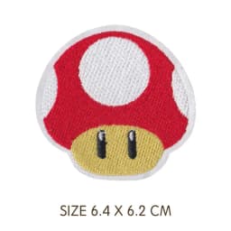 Cartoon Animal Game Embroidered Patches For Clothes Diy Mushroom Cute Iron On Patches Applique Thermal Stickers On Clothes