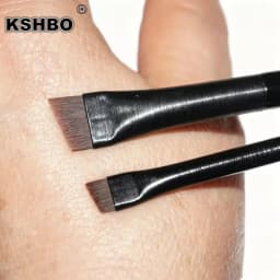 KSHBO 2pcs/set Brow Contour Brush Eyebrow Eyeliner Brush Portable Small Angled Eyebrow Liner Brush Women Makeup Cosmetic Tools