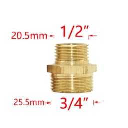 Brass 1/2" To 3/4 3/8 1 Inch Thread Connector Reducing Repair Joint For Faucet Bathroom Shower Coupler Copper Bubbler Adapter